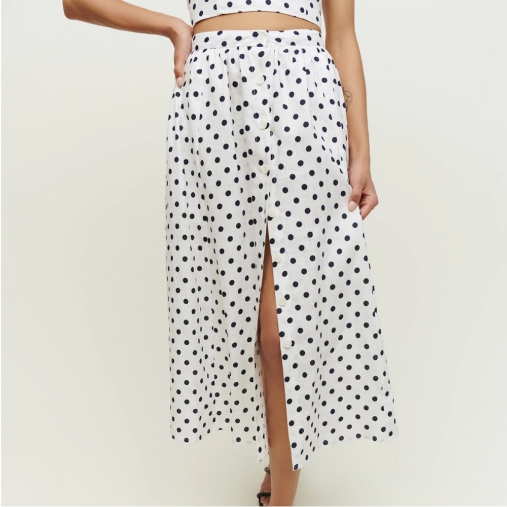 Reformation Orzo Linen Skirt
